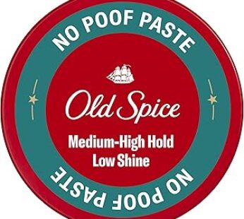 Old Spice No-Poof Paste, Hair Styling Paste for Men, Medium-High Hold with Low Shine, 2.22 oz