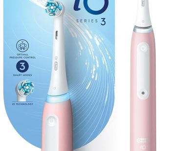 Oral-B Oral B iO3 Series 3 Rechargeable Electric Toothbrush, 3 Smart Modes. iO Technology, Artificial Intelligence, Optimal Pressure Control iOG3.1A6.0 – Pink