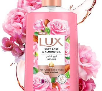 LUX Perfumed Liquid Hand Wash, Soft Rose, with Almond Oil & Glycerin, for Fragrant, Soft and Clean H