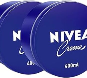 NIVEA Moisturising Cream, Universal All Pourpose Moisturizer for Face Body Hands, Tin 2x400ml