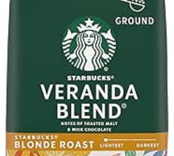 Starbucks Ground Coffee-Starbucks Blonde Roast Coffee-Veranda Blend-100% Arabica-1 bag (28 oz)