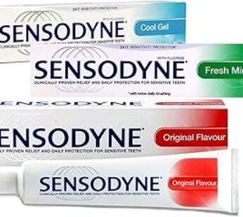 Sensodyne 3 In 1 Pack of Original + Freshmint + Cool Gel Toothpaste