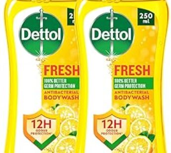 Dettol Fresh Showergel & Bodywash, Citrus & Orange Blossom Fragrance for Effective Germ Protection & Personal Hygiene, 250…