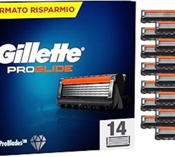 Gillette Fusion 5 ProGlide razor blades for men 14 pieces, packaging suitable for mailboxes, with FlexBall technology (pac…