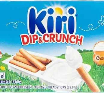 Kiri Dip & Crunch Cream Cheese And Breadstick Snack 4 Pieces 140g