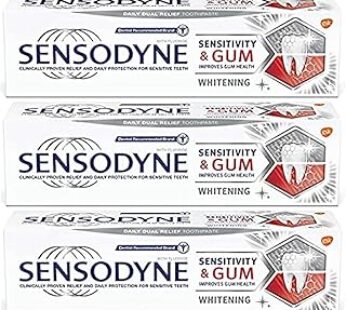 Sensodyne 3 X Sensitive Toothpaste Sensitivity & Gum Whitening 75 Ml