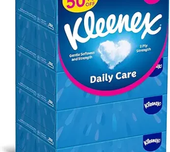 Daily Care Facial Tissue – Pack Of 5 Boxes, 120 Sheets X 2 Ply (50%)