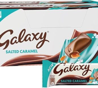 Galaxy Salted Caramel Chocolate Pack of 24x40g Bars, Chocolate Pleasure with Galaxy Chocolate with S