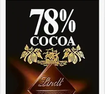 Lindt Excellence Dark 78% Cocoa Chocolate, 100 gm (Pack of 1)