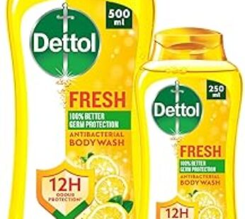 Dettol Fresh Showergel & Bodywash, Citrus & Orange Blossom Fragrance for Effective Germ Protection & Personal Hygiene, 250…