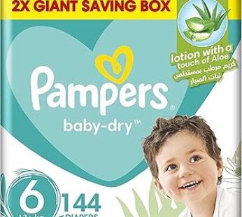 Pampers Premium Care Taped Baby Diapers, Size 6, 13+kg, Unique Softest Absorption for Ultimate Skin