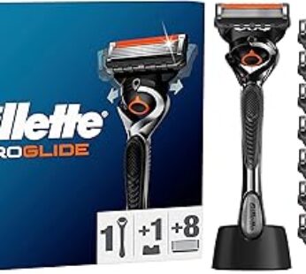 Gillette ProGlide Men’s Wet Razor Starter Set, 1 Razor with 8 Razor Blades, Razor Holder, Gift for Men