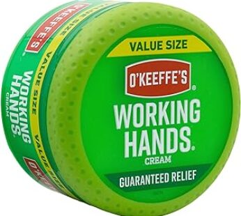 O’Keeffe’s Working Hands Hand Cream, For Extremely Dry, Cracked Hands, 6.8 oz Jar (Value Size, Pack