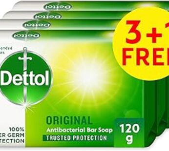 Dettol Anti-Bacterial Bar Soap – Original, 4 x 120gm