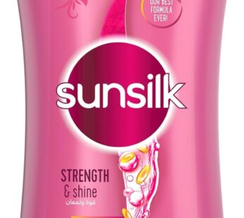 SUNSILK Shampoo, Hair Care For Weak & Dull Hair, Strength & Shine With Provitamin B5, Argenine & Coc