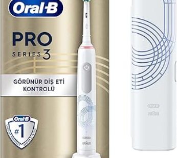 Oral-B Pro Series 3 White Electric Toothbrush, 1 Brush Head, 1 Travel Case