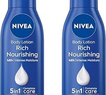 NIVEA Body Lotion for Dry to Very Dry Skin, Rich Nourishing, 5in1 Complete Care, 48H Intense Moistur