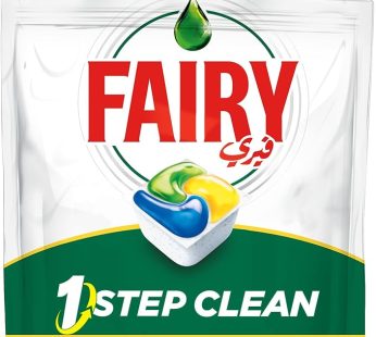 Fairy 1 Step Clean Automatic Dishwasher Tablets, Lemon Scent, 42 Tablets