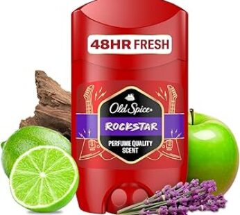 Old Spice Rock Deodorant Stick for Men, 50 ml, 48H Fresh, Long-Lasting Fragrance in Perfume Quality,