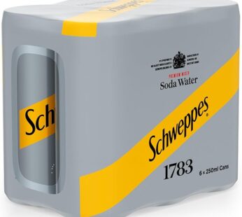 Schweppes Soda Water 6 x 250ml Can – Multipack