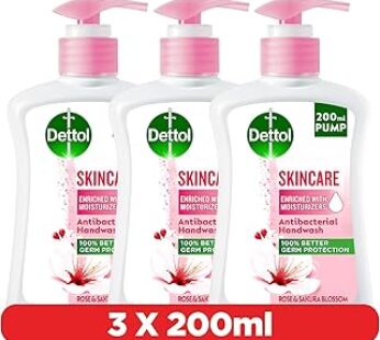 Dettol Handwash Liquid Soap Skincare Pump for Effective Germ Protection & Personal Hygiene, Protects