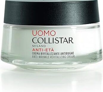 Collistar Revitalising anti-wrinkle cream from the men’s series, prevents wrinkles and smooths existing wrinkles from the …