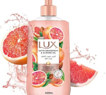 Lux Perfumed Hand Wash, Satin Grapefruit and Almond Oil, for Fragrant, Soft & Clean Hands, 500ml