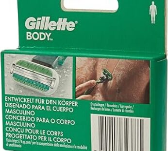 Gillette Body razor blades for body razors with skin protection, 4 replacement blades