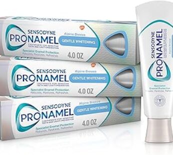 Sensodyne Pronamel Gentle Whitening Enamel Toothpaste for Sensitive Teeth – 4 Ounces (Pack of 3)