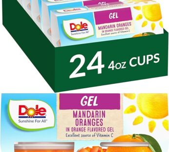 Dole Fruit Bowls, Mandarins In Orange Flavored Gel, Back To School, Gluten Free Healthy Snack, 4.3oz