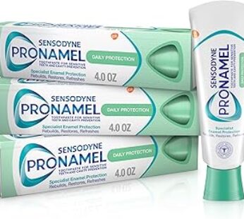 Sensodyne Pronamel Daily Protection Enamel Toothpaste for Sensitive Teeth, to Reharden and Strengthen Enamel, Mint Essence…