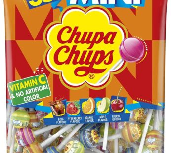 Chupa Chups Mini Lollipop Candy Assorted Flavors Bag 35Pcs