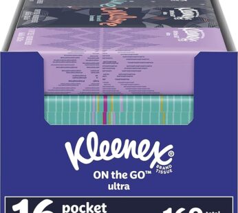 On-The-Go Facial Tissues, 16 On-The-Go Packs, 10 Tissues per Box, 3-Ply (160 Total Tissues), Packaging May Vary