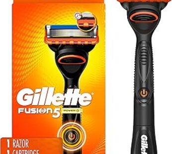 Gillette Fusion5 Power Razor for Men, 1 Gillette Power Razor Handle + 1 Blade Refill