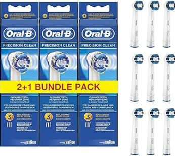 Braun Oral-B EB20-3 x 3 Set Precision Clean Replacement Brush Head 3 Sets – 9 pcs Brush Head Bundle,