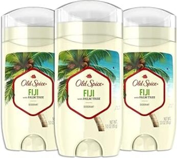 Old Spice Aluminum Free Deodorant for Men Fiji With Palm Tree Scent Inspired By Nature 3 Oz, Pack Of