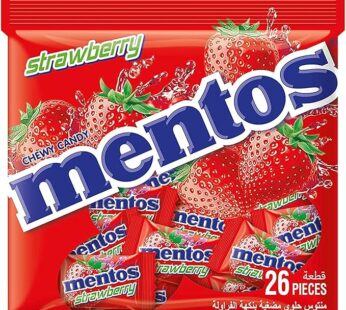 Mentos Strawberry Chewy Candy, 26 Piece Bag