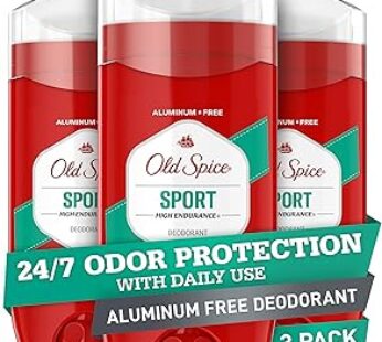 Old Spice Aluminum Free Deodorant for Men, High Endurance Sport, 3 Oz Each, Pack Of 3