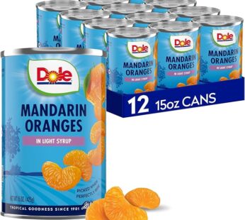 Dole Mandarin Oranges in Light Syrup, 15 Ounce Cans (Pack of 12)