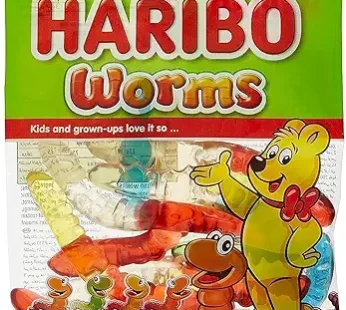 Worms, Fruit Flavour Jelly Candy, Non Artificial Colors 80 Grams