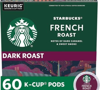 Starbucks French Roast Dark Roast Single Cup Coffee for Keurig Brewers, 6 Boxes of 10 (60 Total K-Cu