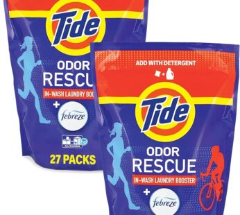 Tide Odor Rescue In-Wash Laundry Booster Pacs, 27 Count per pack, 21 Ounce (37000962243)