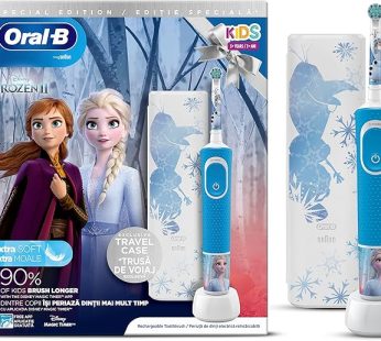 Oral-B D 100 Kids Electric Toothbrush Disney Frozen with Travel case & Disney Frozen