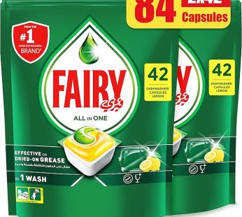 Fairy All In One Dishwasher Capsules, 42 Count Dual Pack