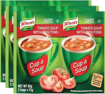 Knorr Tomato Soup Mix with Croutons 1.52oz (3×2 Packs for 6 Pouches Total)| Delicious, Warm