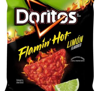 Doritos Tortilla Chips Flamin’ Hot Limon oz Bag, Cheddar Cheese, 9.25 Ounce