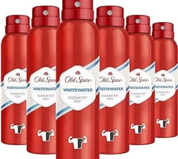 Old Spice Whitewater Deodorant Body Spray For Men, 150 ml, 6 Packs