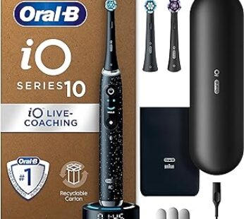 Oral-B iO10 Electric Toothbrushes Adults, Gifts For Women/Men, 1 Handle, 3 Toothbrush Heads, Chargin