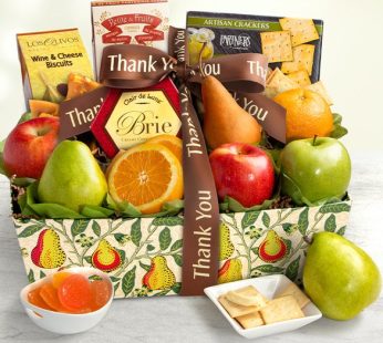 Thank You Parisian Terrace Fruit Gift Basket