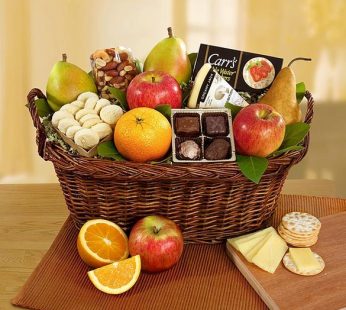 Harvest Gathering® Gourmet Fruit & Cheese Basket